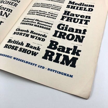 Beton Series by Heinrich Jost | Wesselhoeft/Soldans type specimen booklet