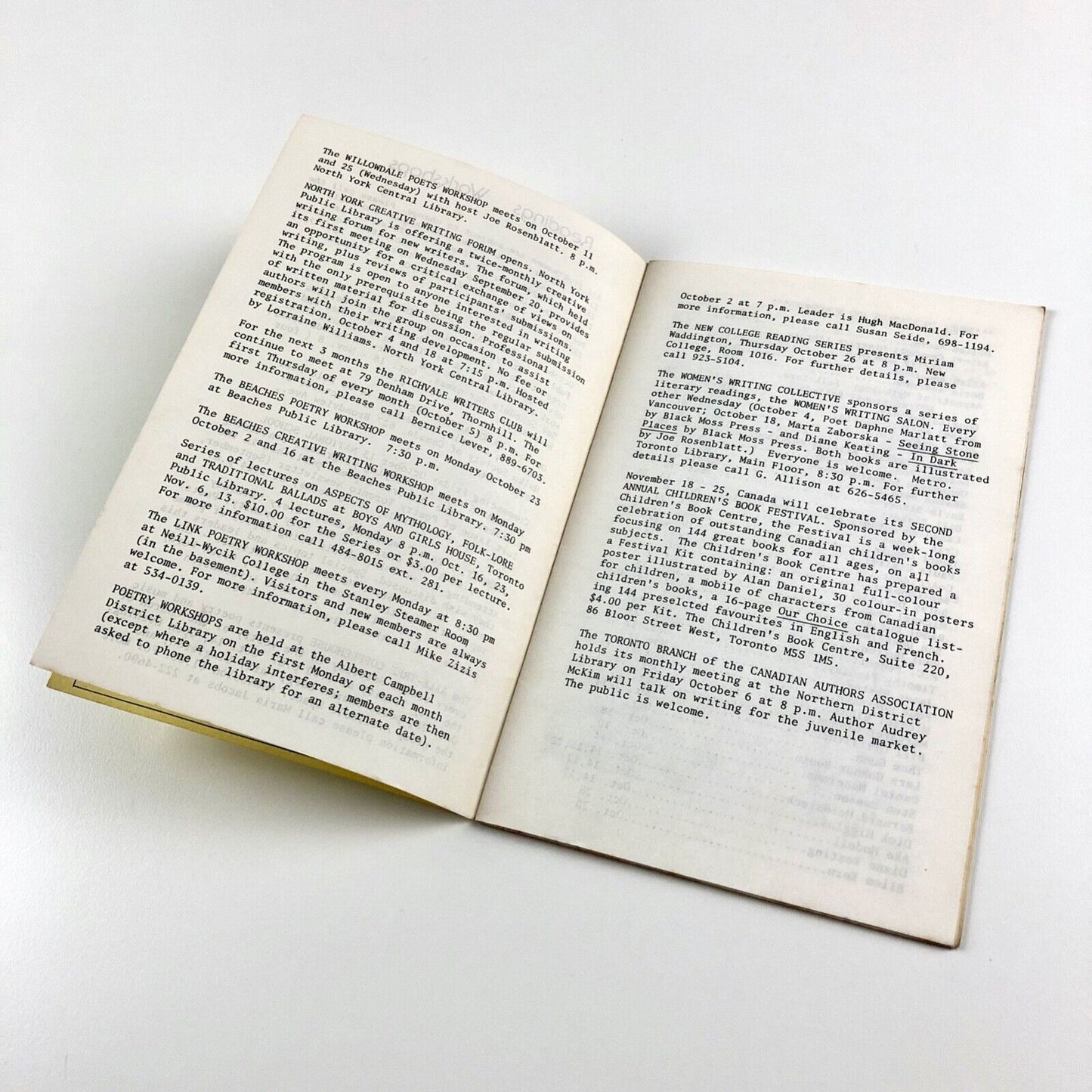 Poetry Toronto Newsletter 34, Oct 1978 | Festival of Sound Poetry | Lawrence Upton