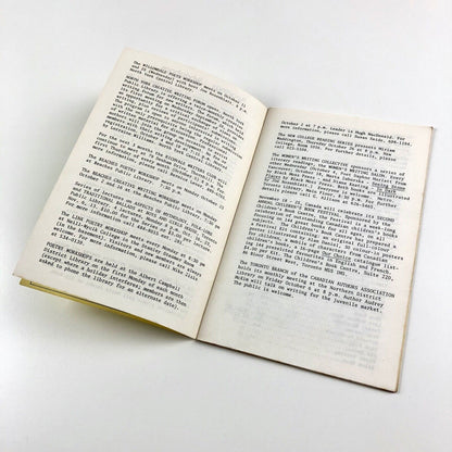 Poetry Toronto Newsletter 34, Oct 1978 | Festival of Sound Poetry | Lawrence Upton