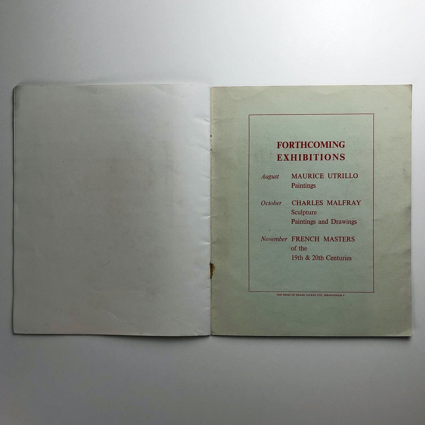 French Masters XIXth and XXth Centuries, 5th Series | Marlborough catalogue 1951