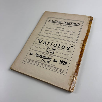 Variétés. Revue Mensuelle Illustree de L'esprit Contemporain April 1930, Annee No 12 | Edited by P.G. van Hecke