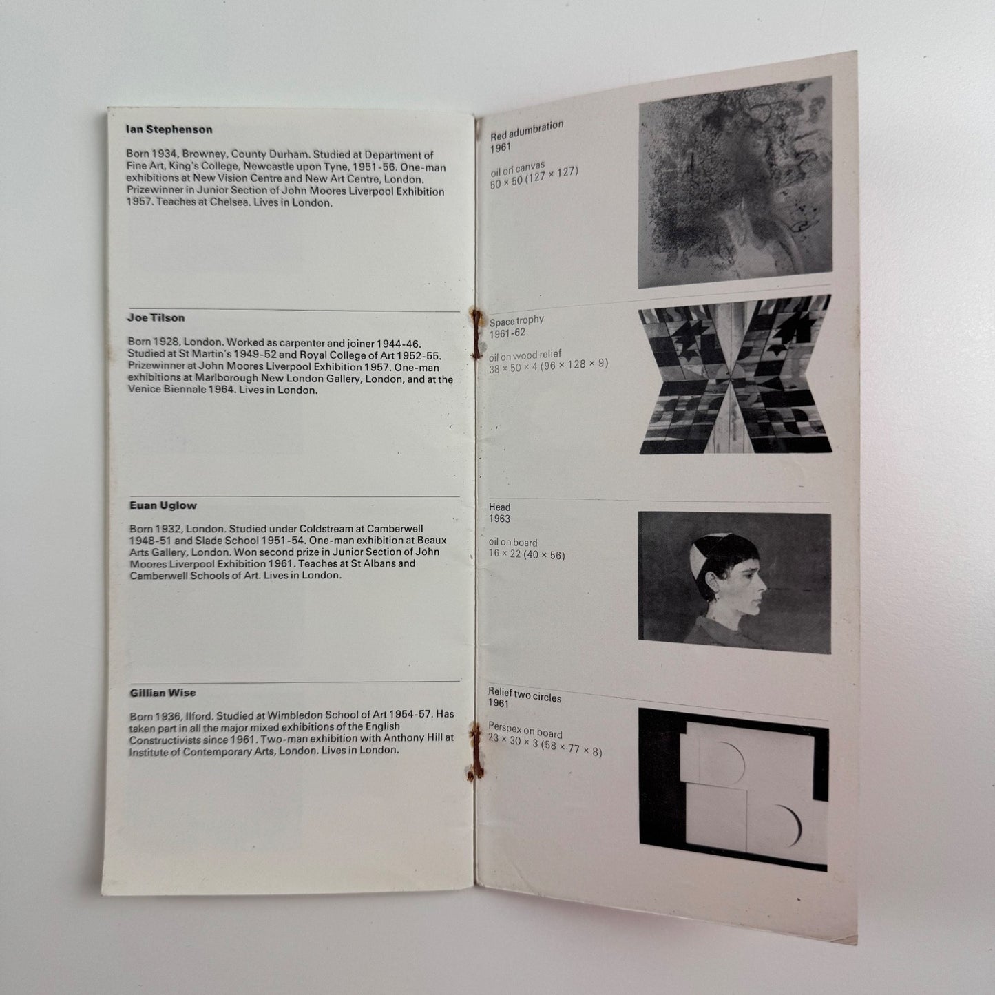 Leaflet New Painting 61-64 Arts Council, design by Gordon House