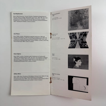 Leaflet New Painting 61-64 Arts Council, design by Gordon House