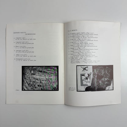 Leaflet Vijk Belgische Schilders uit Londen (Five Belgium painters) Maurice Jadot, Lucette Heseux, J. Kervyn de Meerendré, Marcelle van Caillie | Mesens 1961