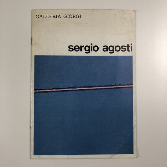 Sergio Agosti | Galleria Giorgi, Florence | July 1976 exhibition catalogue