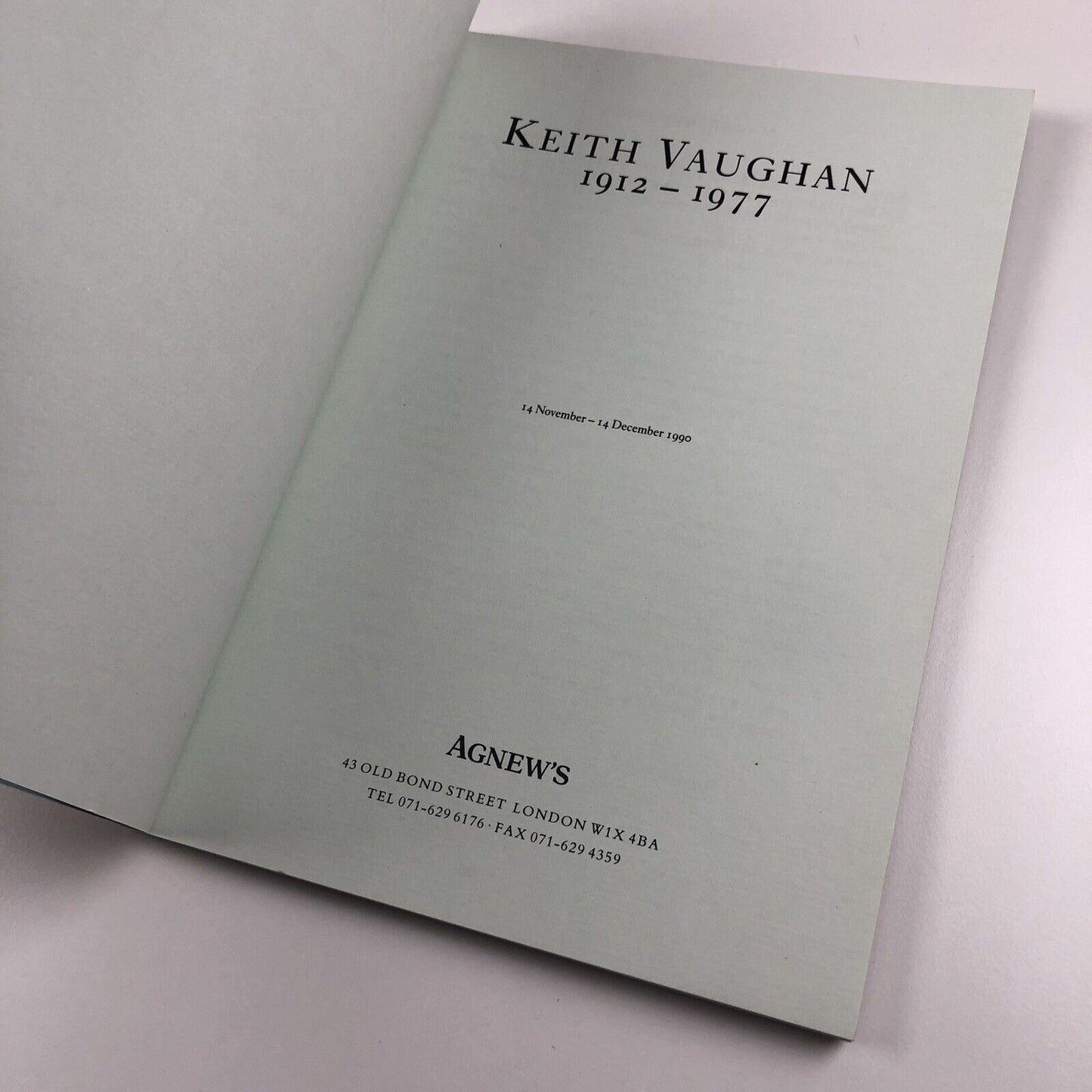 Keith Vaughan 1912-1977 | Agnew's London, 1990
