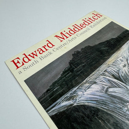 Promotional card for Edward Middleditch | Arts Council Serpentine Gallery 1988