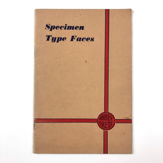 Specimen Type Faces | Type specimen booklet Abbey Press, Abingdon undated, 1950s?