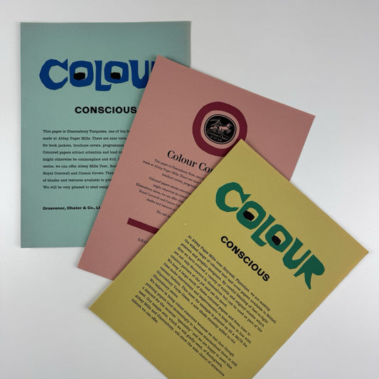 3 x paper samples | Colour Conscious – Grosvenor, Chater & Co Glastonbury 1960s