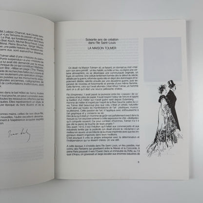 Exposition Tolmer. 60 ans de création graphique dans l'île St Louis | Biblioteque Forney catalogue | Edition Publicitaire Cartonnage, Paris, 1986