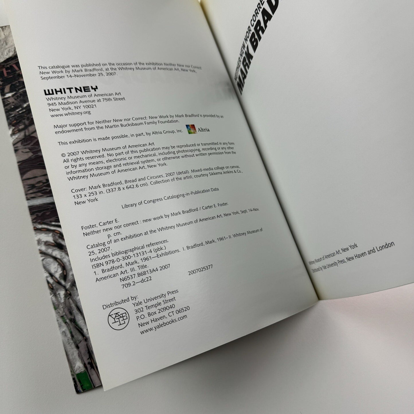 Neither New nor Correct – New Work by Mark Bradford | The Whitney Museum of Art, 2007