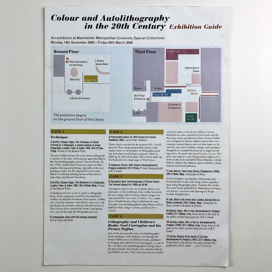 Colour and Autolithography in the 20th Century | Manchester Metropolitan University, 2006