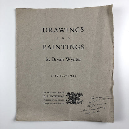 Catalogue Drawings and Paintings by Bryan Wynter | Guido Morris, St Ives catalogue leaflet 1947