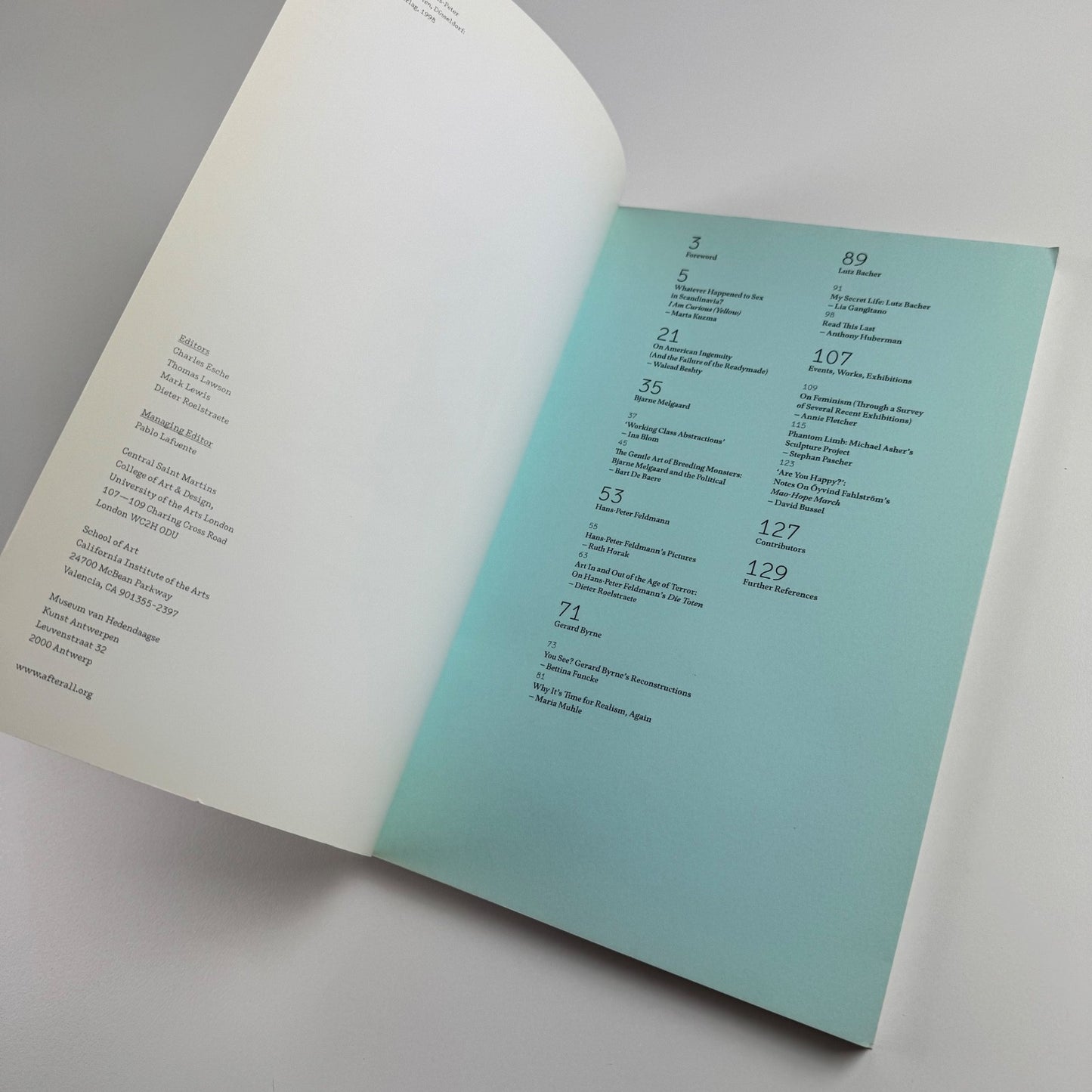 Afterall: A Journal of Art, Context and Inquiry, 17 Spring 2008