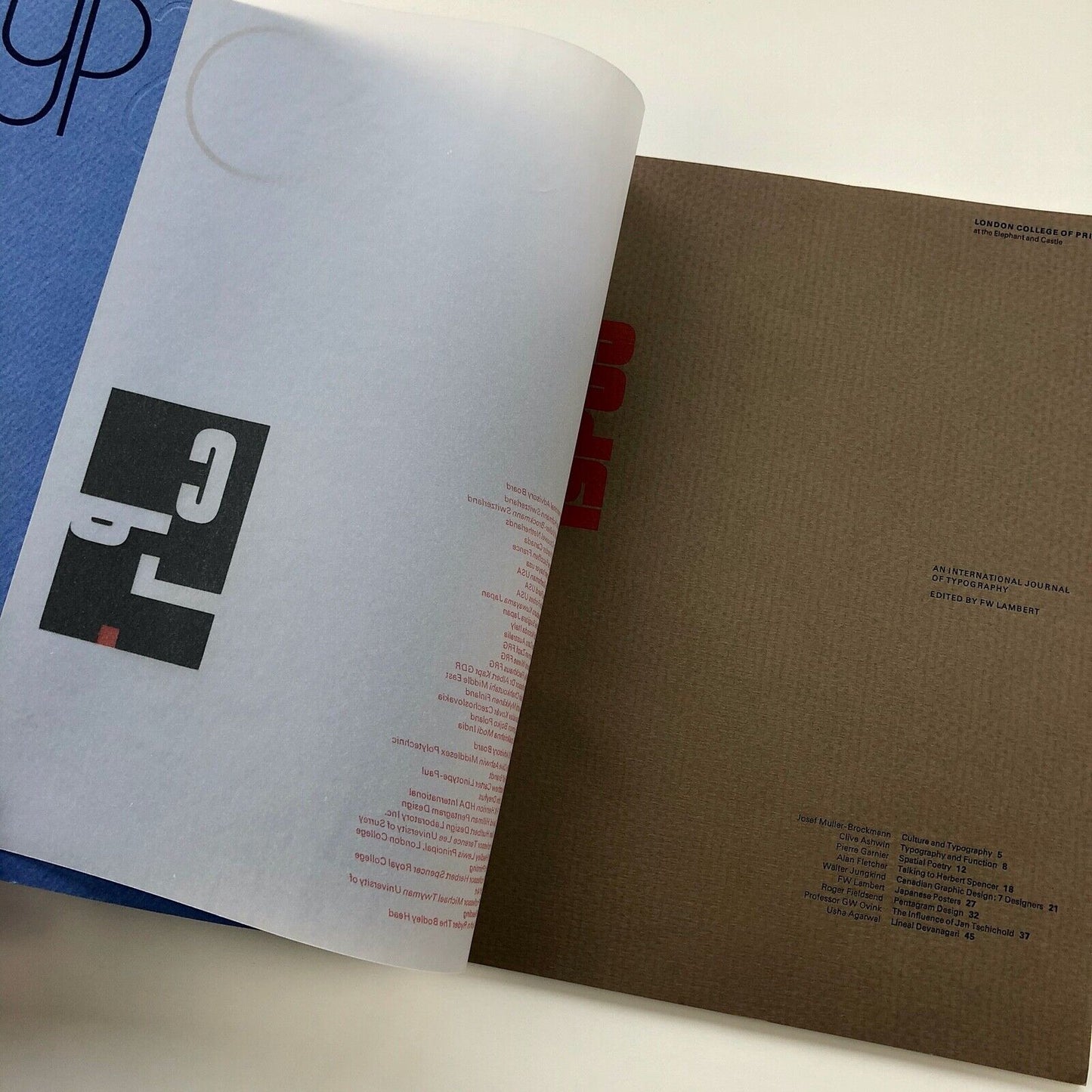Typos 2 An International Journal of Typography | edited by F.W. Lambert | London College of Printing, c. 1980