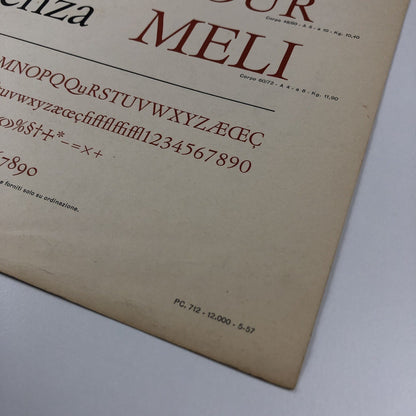 Garaldus type specimen | Societá Nebiolo, Torino | Design Aldo Novarase, possibly 1957