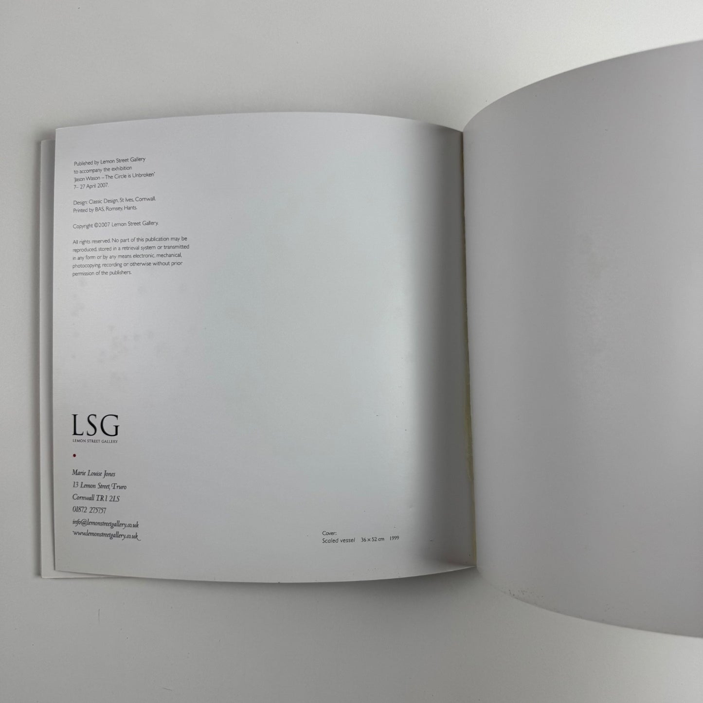 Jason Wason. The Circle is Unbroken | Lemon Street Gallery 2007 + PV invite