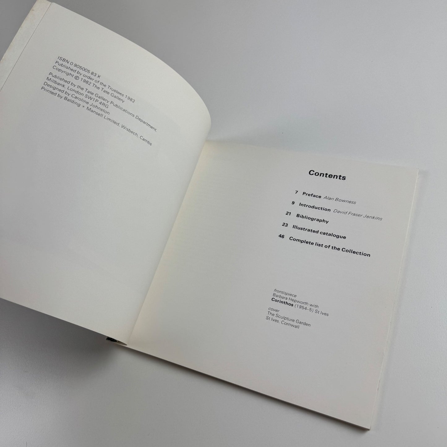 Barbara Hepworth. A guide to the Tate Gallery Collection London & St Ives 1982