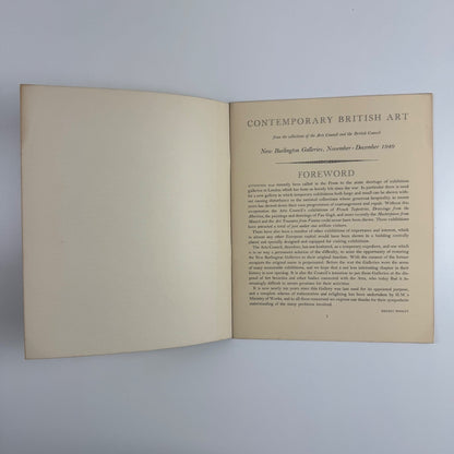 Contemporary British Art British Council New Burlington Galleries 1949