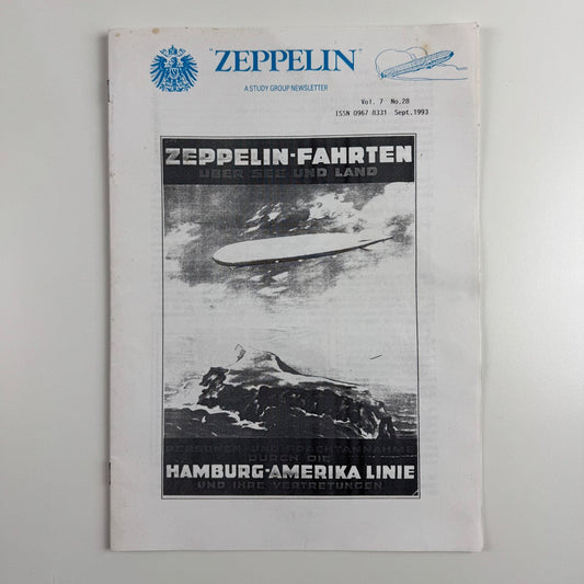 Zeppelin a study group newsletter vol 7 no 28 September 1993