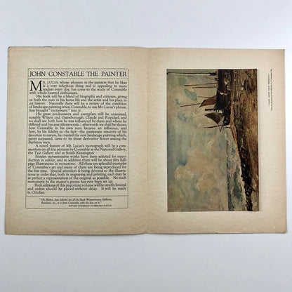 Prospectus for John Constable the Painter by E.V. Lucas | Halton & Truscott Smith