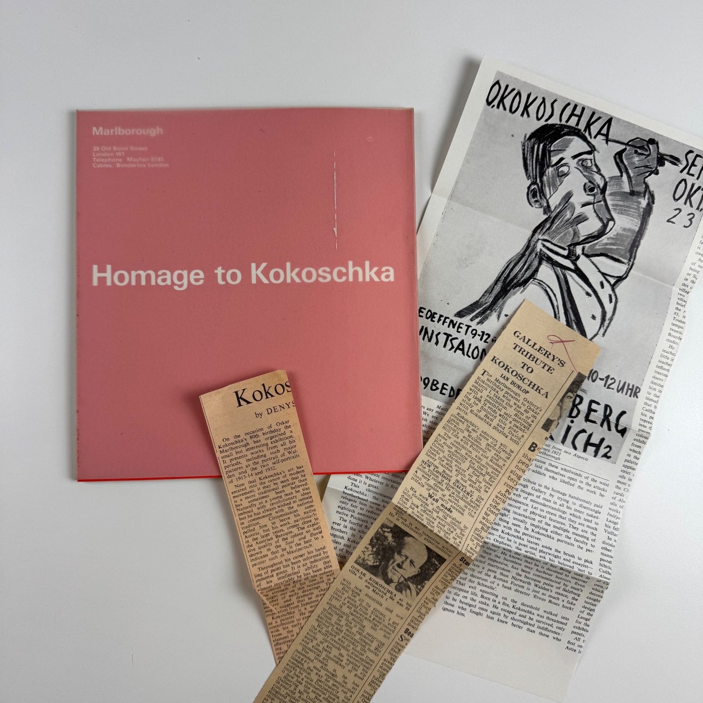 Homage to Kokoschka | Marlborough Fine Art March-April 1966 design by Gordon House cat.183