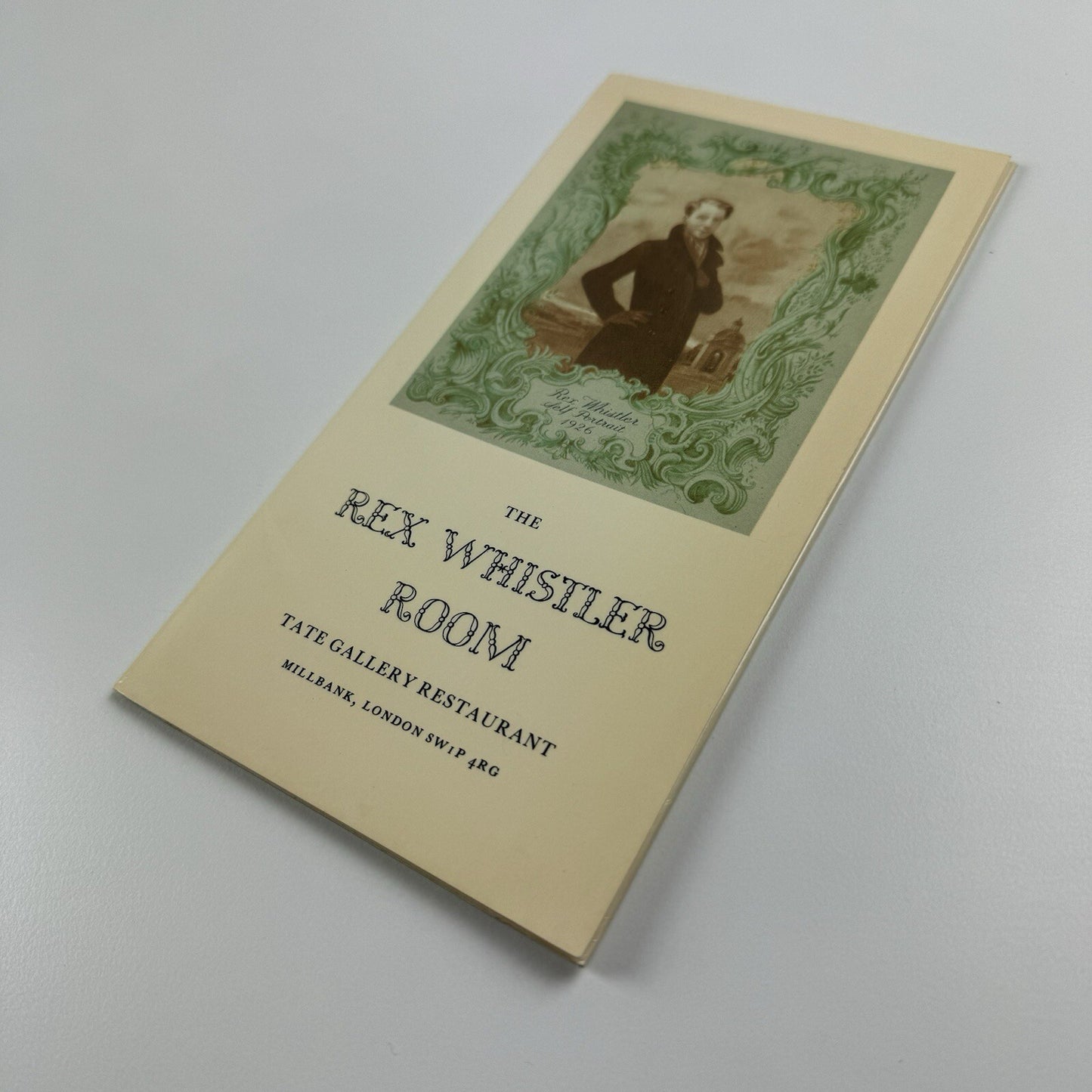 Fold out guide to The Rex Whistler Room at Tate Gallery Restaurant, undated