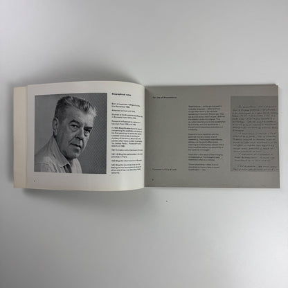 Rene Magritte. Paintings, Drawings, Gouaches | Obelisk Gallery, 1961 edited by Philip M. Laski | inscribed to the Belgian journalist Hugo van de Pierre by Magritte