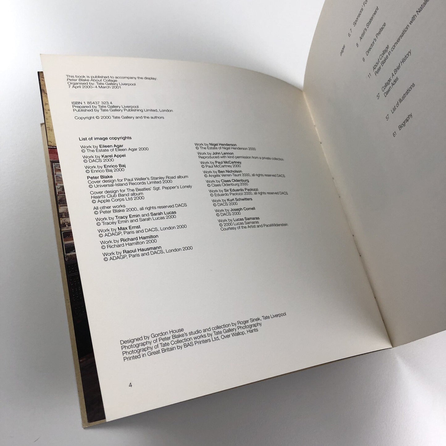 Peter Blake – About Collage | Tate Liverpool catalogue | Signed by Peter Blake | With 'Ostrich Beach' print 2000