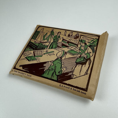No 4 The Draper's Shop educational maths toy | E.J. Arnold c.1950s 22 cards