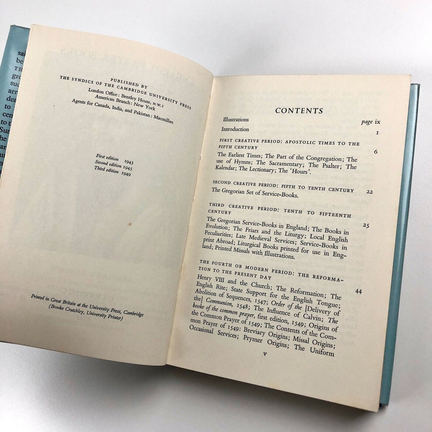 English Prayer Books: An Introduction to the literature of Christian public worship by Stanley Morison | Cambridge University Press, 1949 3rd edition