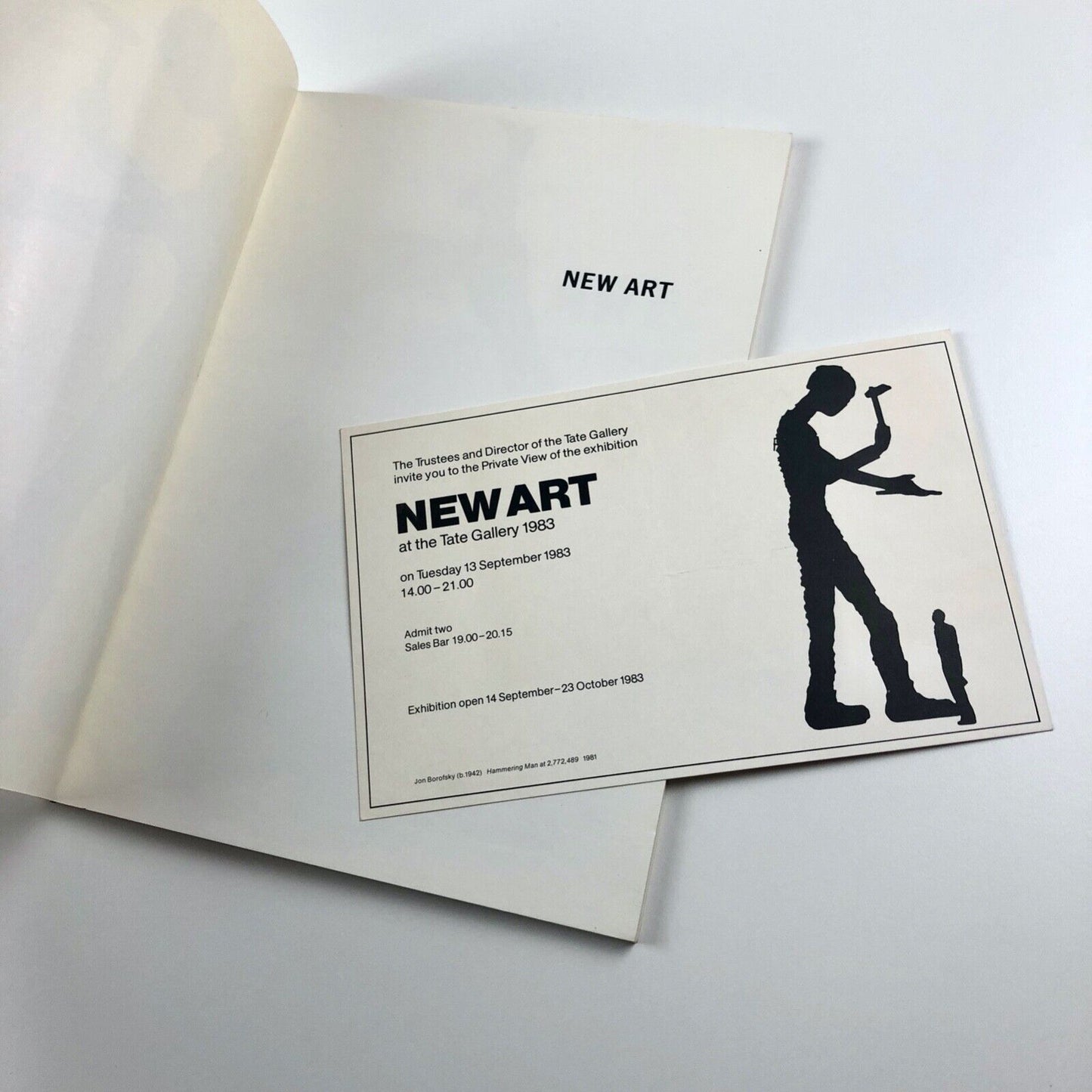 New Art at the Tate Gallery 1983 – catalogue and private view invitation