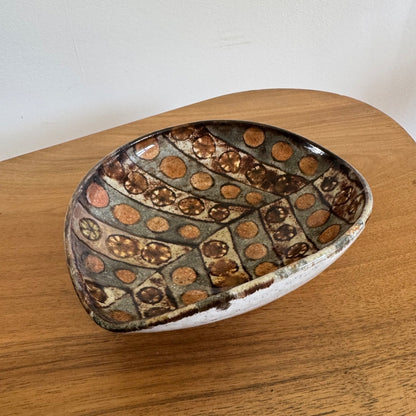 Jean-Claude Malarmey for Vallauris | Small dish | French c.1950s, inscribed signature