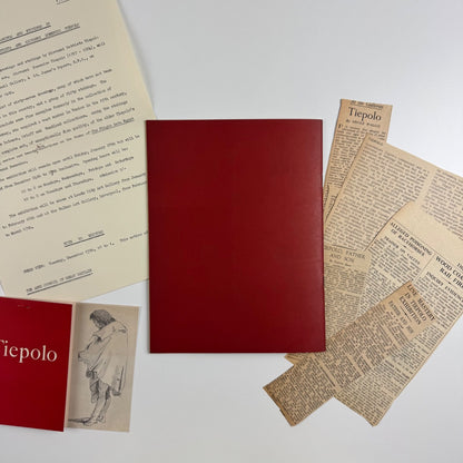 Giovanni Battista & Giovanni Domenico Tiepolo Arts Council Gallery 1955 + private view invitation and typed press release
