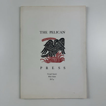 The Pelican Press Francis Meynell and Stanley Morison | Exhibition catalogue booklet, Ian Rogerson 1989