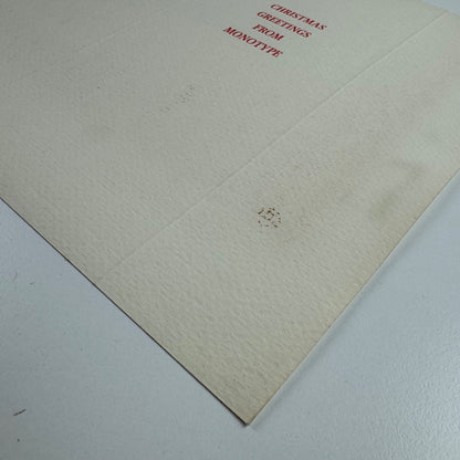 Monotype Christmas card 1989, unfinished | Ellington | Design by Michael Harvey