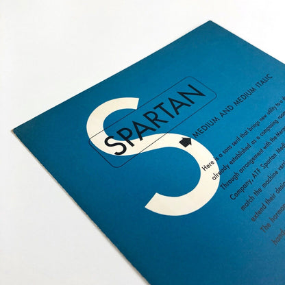 Spartan Medium and Medium Italic type specimen leaflet | American Type Founders, undated