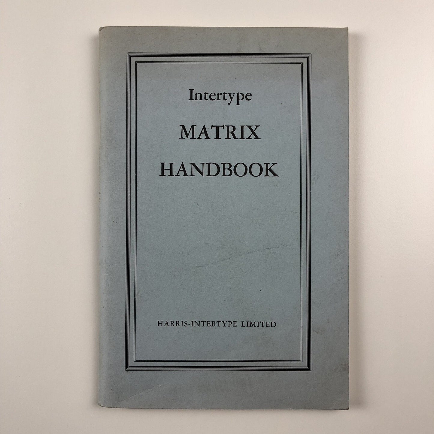 Harris-Intertype Matrix staff Handbook, undated