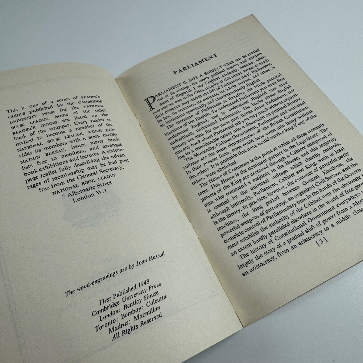 Parliament by Quintin Hogg | National Book League, Cambridge University Press, 1948 | illustrations by  Joan Hassall