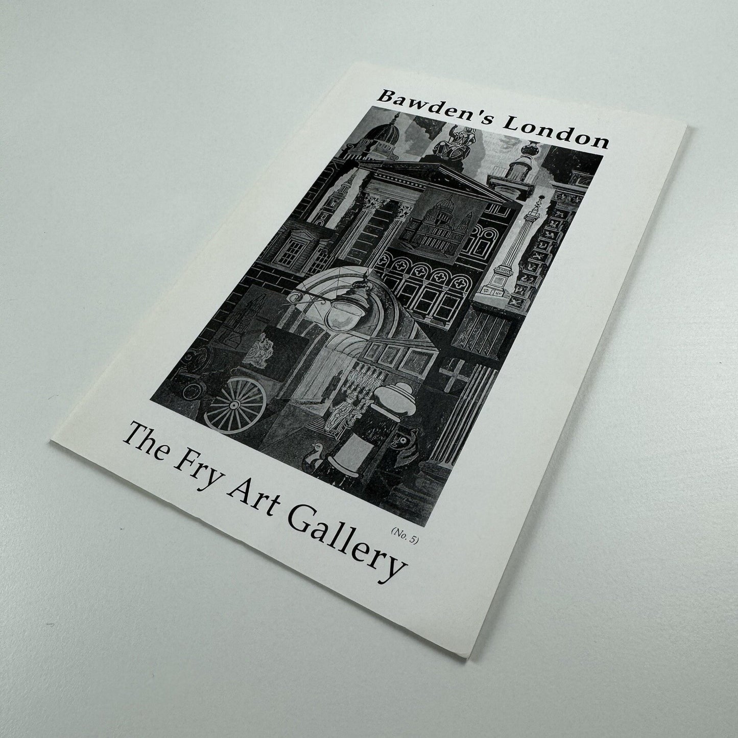 Folding card for [Edward] Bawden's London - Fry Art Gallery, Alan Powers 2001