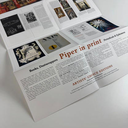 Fold-out promotional leaflet Piper in Print Artists' Choice Editions, 2010