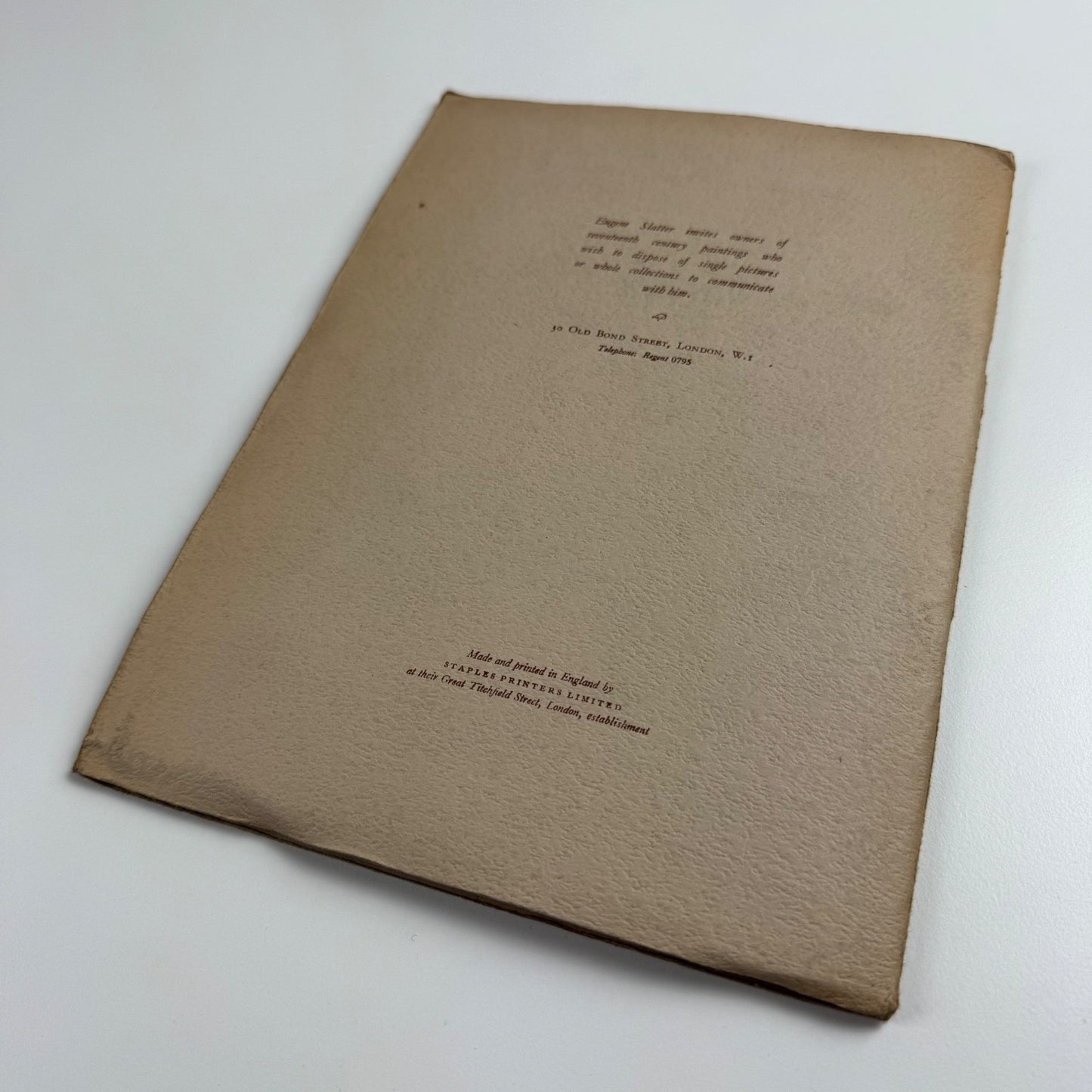 Catalogue of the 1951 exhibition of Dutch & Flemish Masters | Eugene Slatter, London, 1951 + private view invite