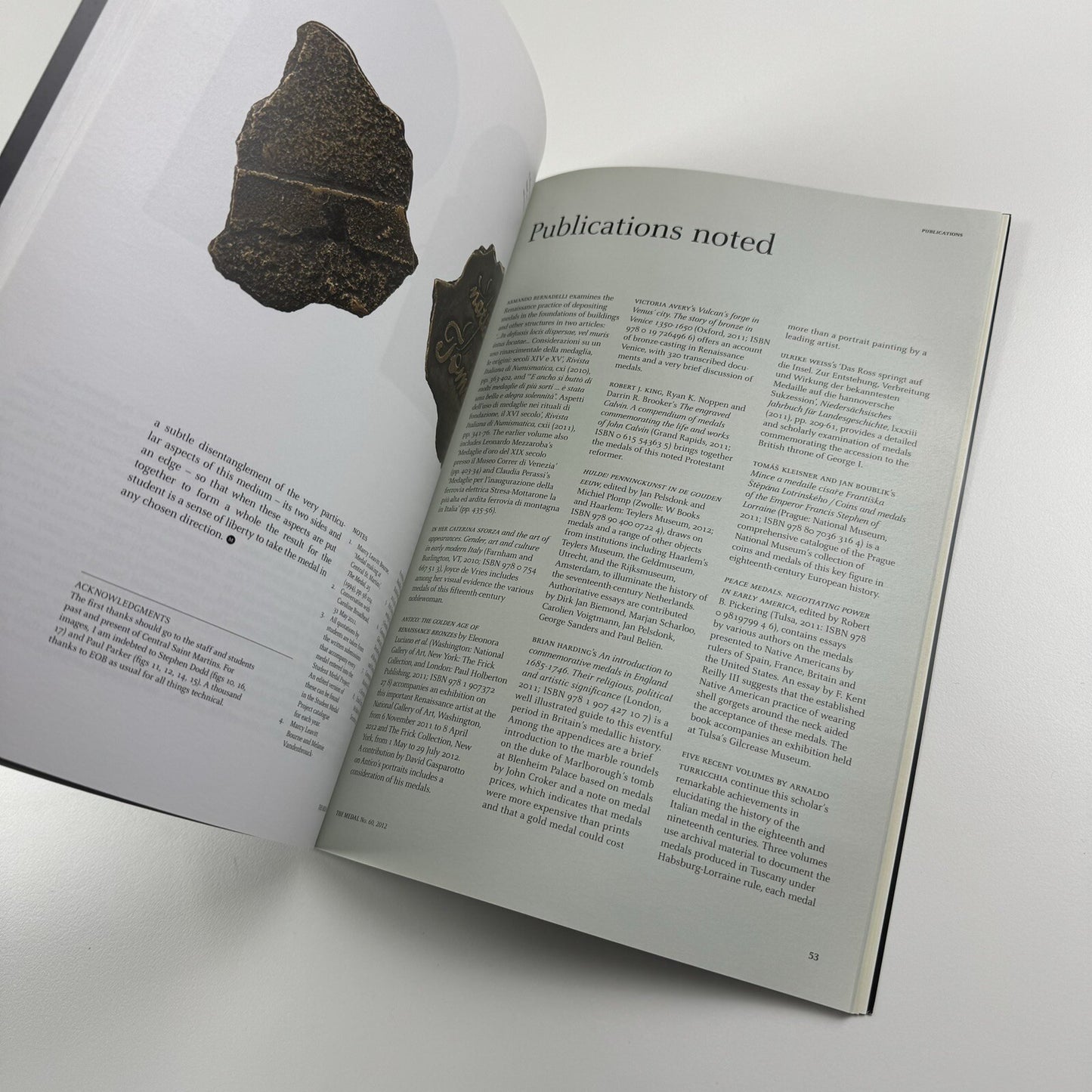 The Medal. British Art Medal Society BAMS journal. Issue No. 60, Spring 2012