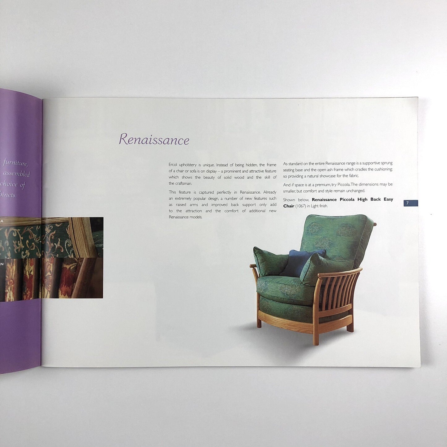 Ercol furniture brochure – 'Perfection in detail', dated 2001