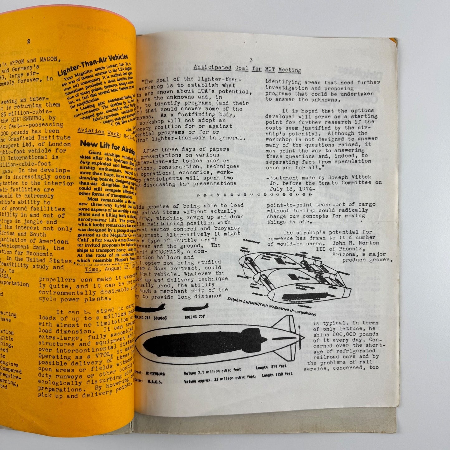 Inside the Control Car.’ 1970/4 American publication on airships 1970/74