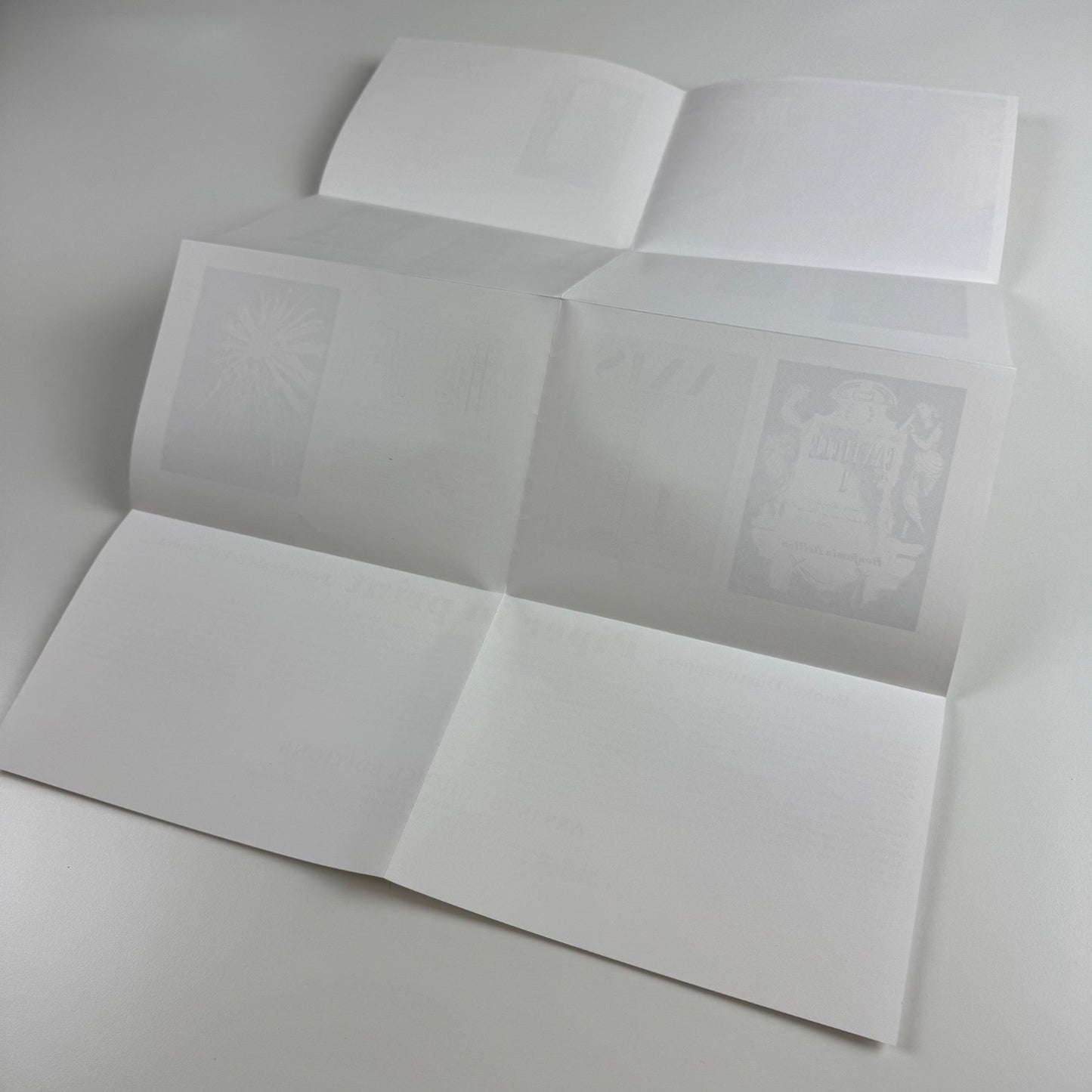 Fold-out promotional leaflet Piper in Print Artists' Choice Editions, 2010