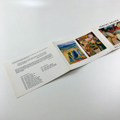 Jeremy Fraser. Recent Paintings III | The Simon Carter Gallery | Folded card, 1997