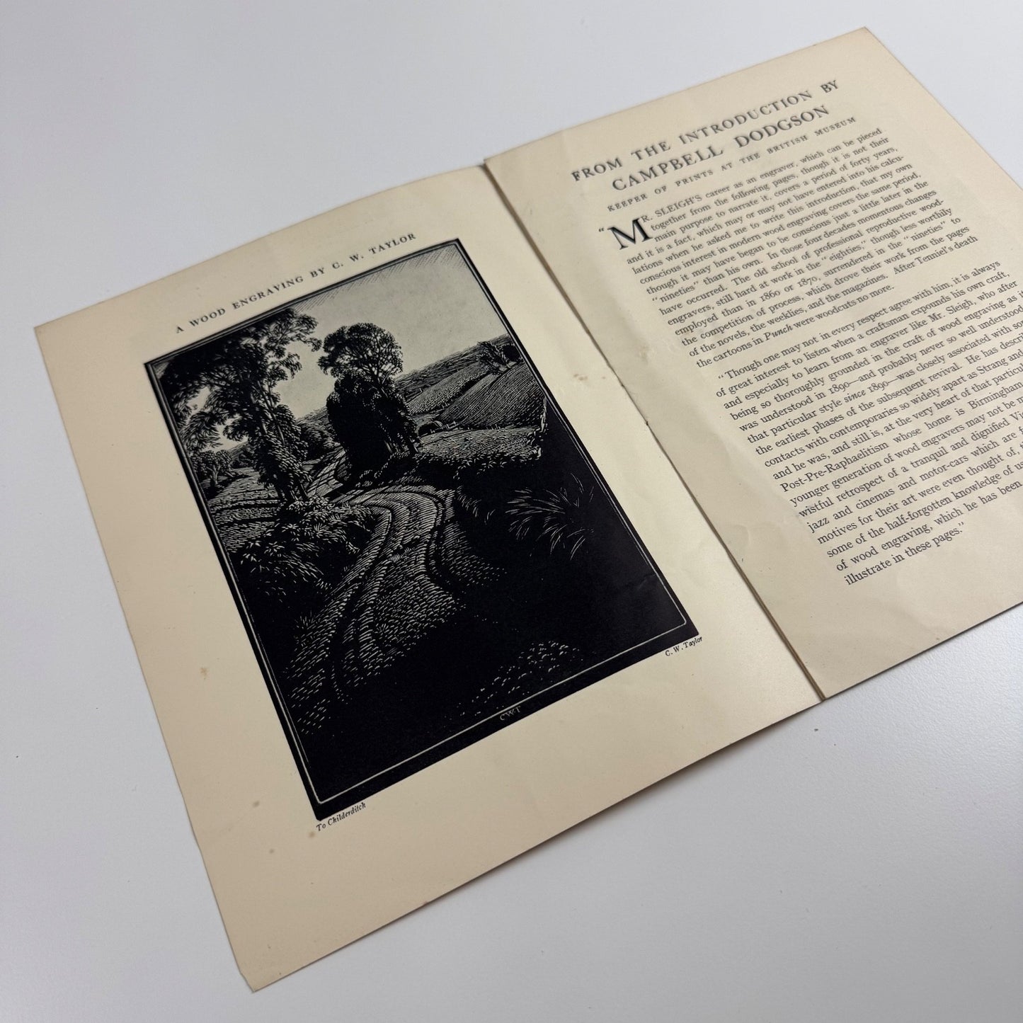 Prospectus Wood Engraving since eighteen-ninety by Bernard Sleigh | Sir Isaac Pitman c1932