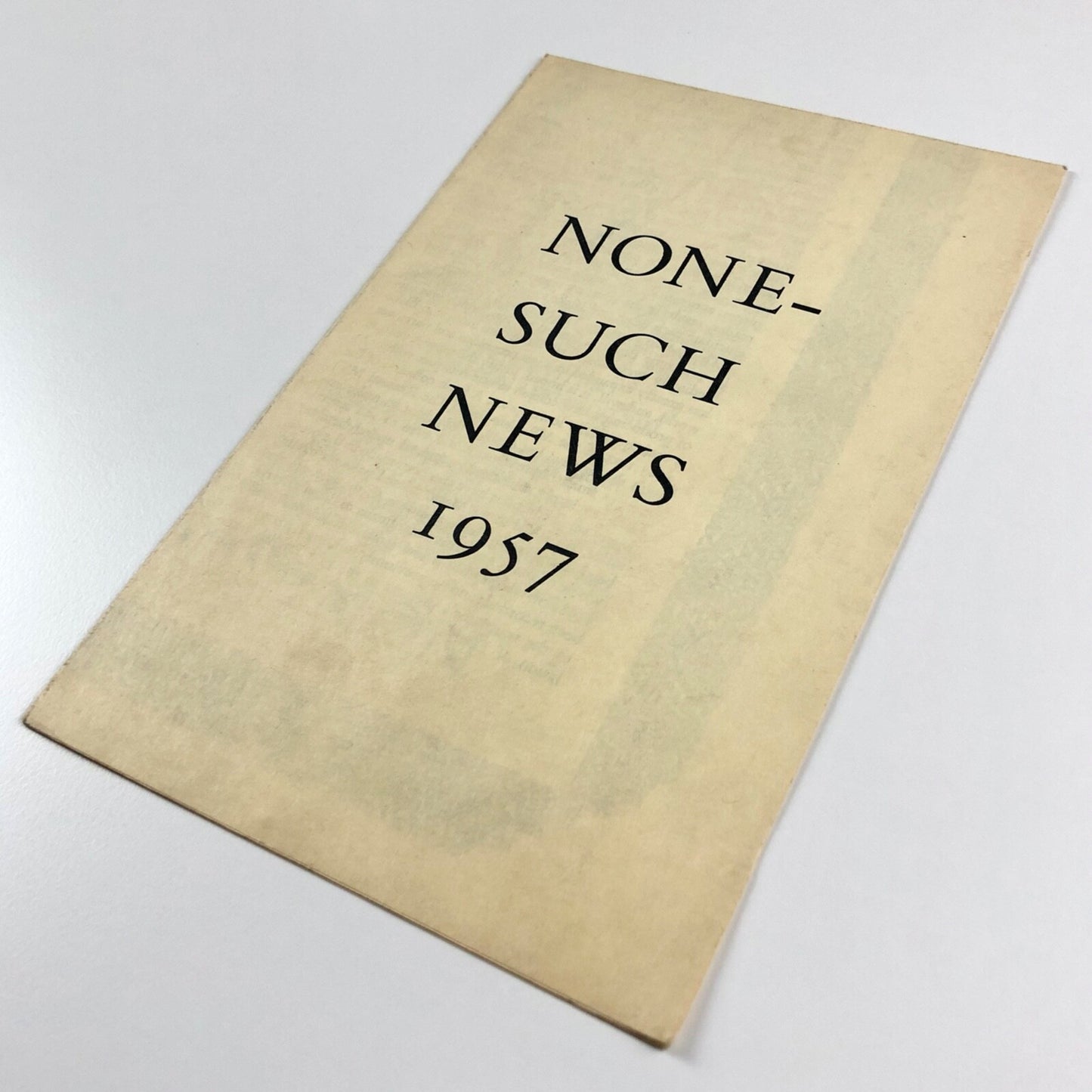 Nonesuch News 1957 | The Nonesuch Press – fold out leaflet