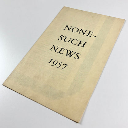 Nonesuch News 1957 | The Nonesuch Press – fold out leaflet